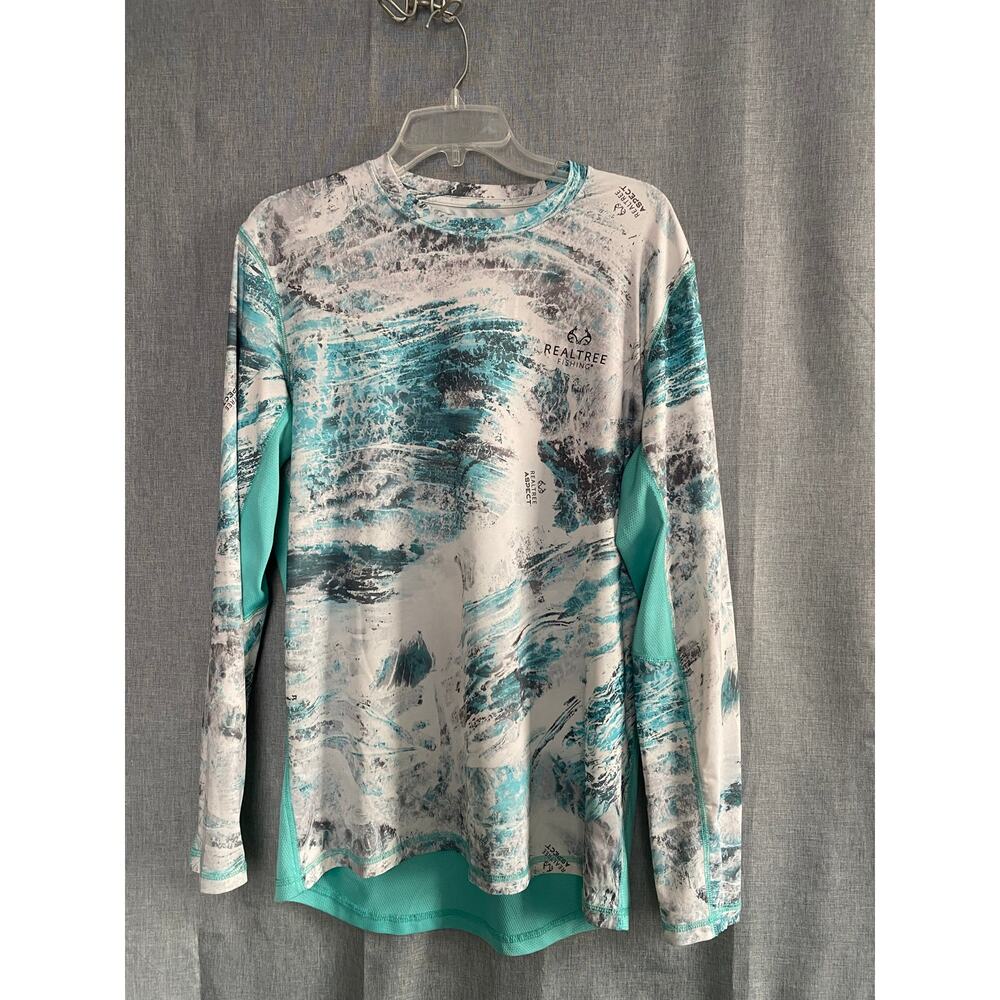 Realtree Fishing Women’s Performance Long Sleeve Shirt Size M Abstract Print